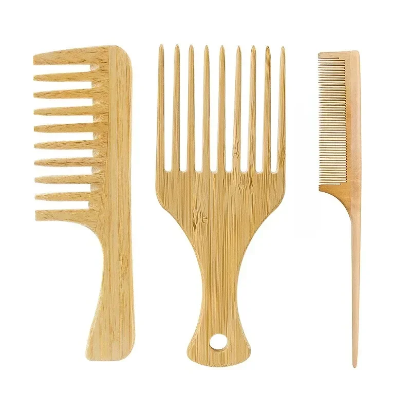 Bamboo Hair Brush - 1 шт., натуральная бамбуковая деревянная расческа