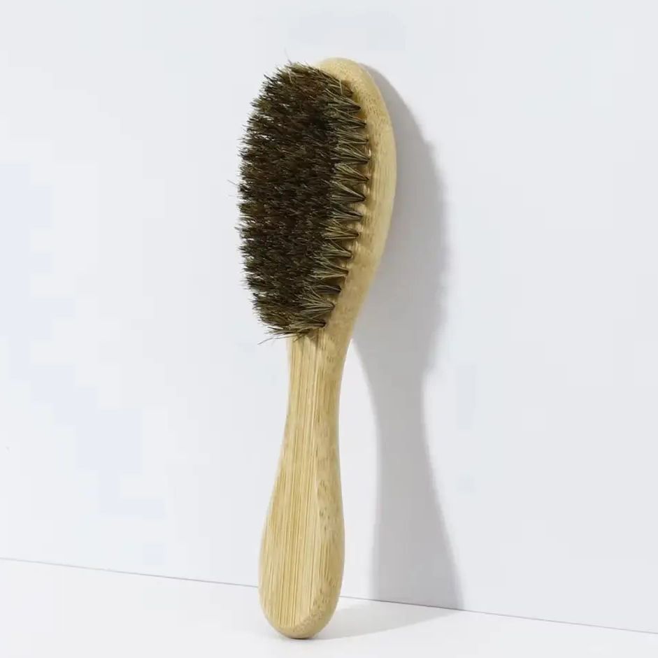 Bamboo Hair Brush - Цельная овальная щетка для стрижки бороды